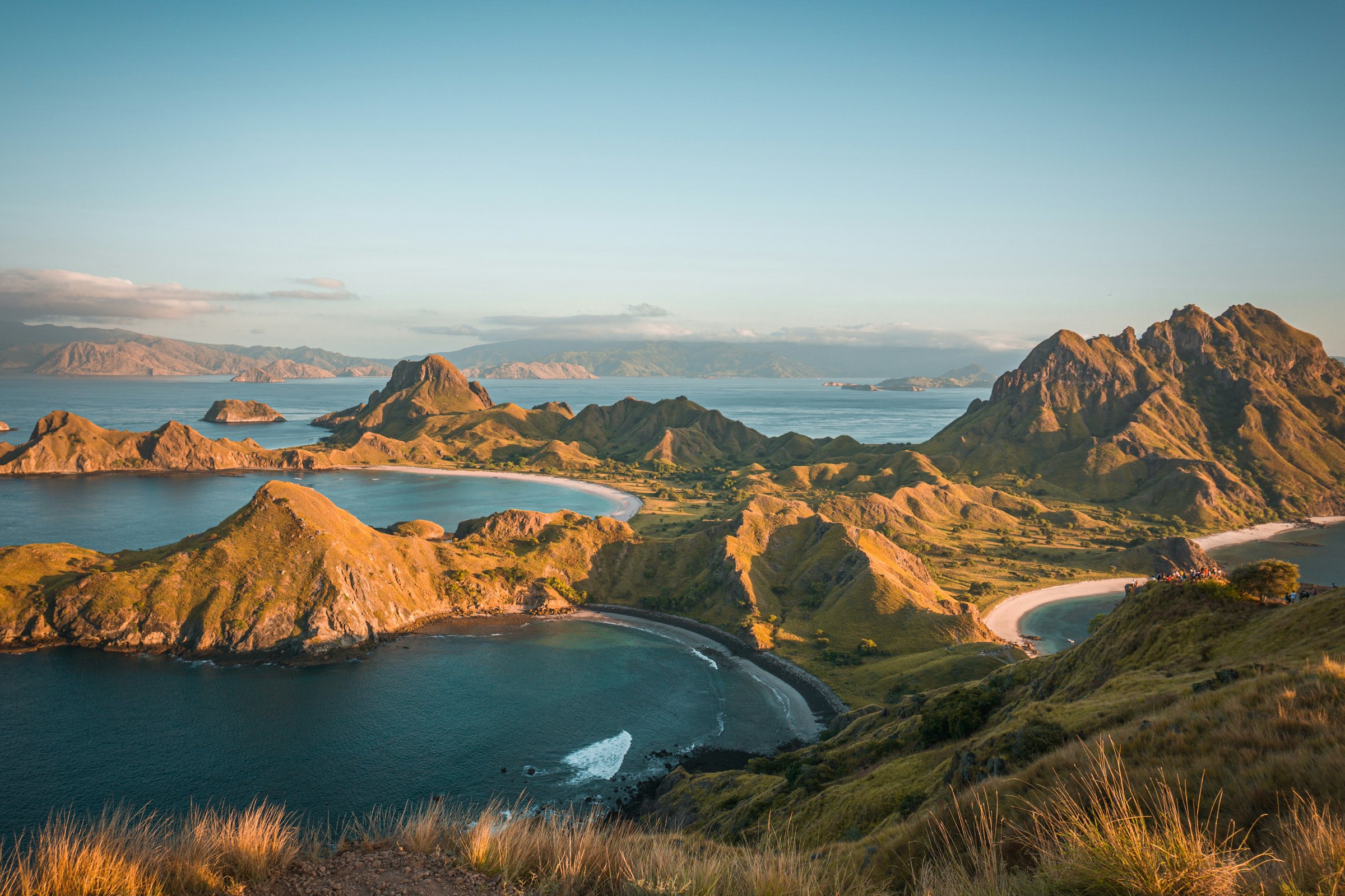 Sunset over the islands of Komodo National Park